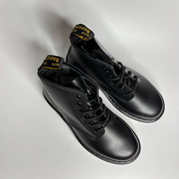 Dr. Martens 101 Smooth Leather Ankle Boots in Black - Picture 6 of 9